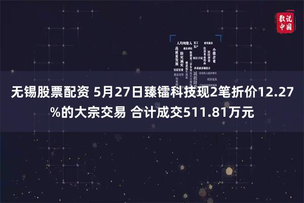 无锡股票配资 5月27日臻镭科技现2笔折价12.27%的大宗交易 合计成交511.81万元
