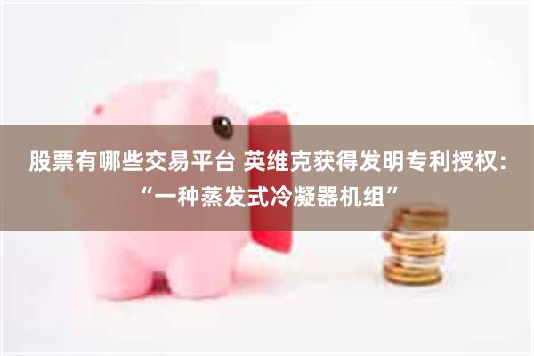 股票有哪些交易平台 英维克获得发明专利授权:“一种蒸发式冷凝器机组”