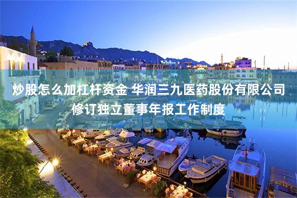 炒股怎么加杠杆资金 华润三九医药股份有限公司修订独立董事年报工作制度