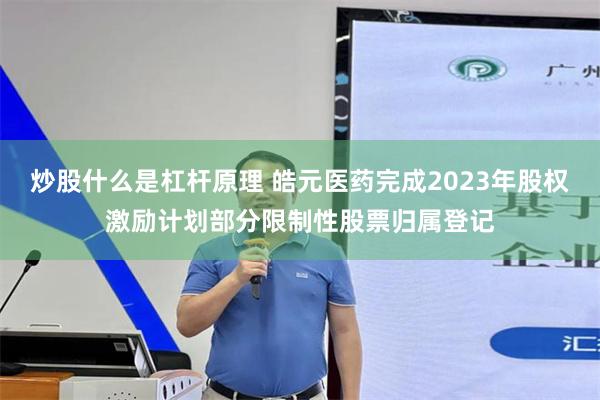 炒股什么是杠杆原理 皓元医药完成2023年股权激励计划部分限制性股票归属登记