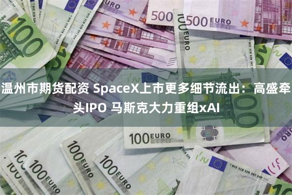 温州市期货配资 SpaceX上市更多细节流出:高盛牵头IPO 马斯克大力重组xAI