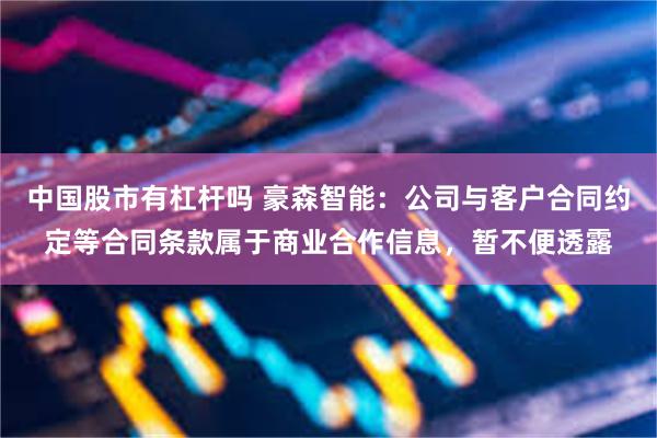中国股市有杠杆吗 豪森智能：公司与客户合同约定等合同条款属于商业合作信息，暂不便透露