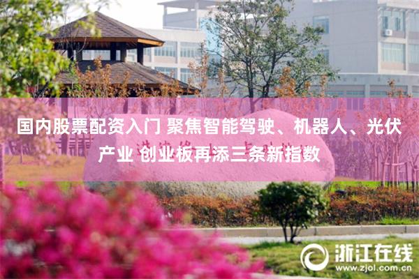 国内股票配资入门 聚焦智能驾驶、机器人、光伏产业 创业板再添三条新指数