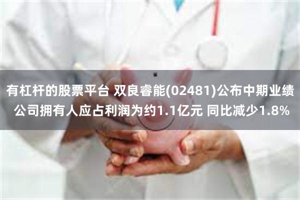 有杠杆的股票平台 双良睿能(02481)公布中期业绩 公司拥有人应占利润为约1.1亿元 同比减少1.8%