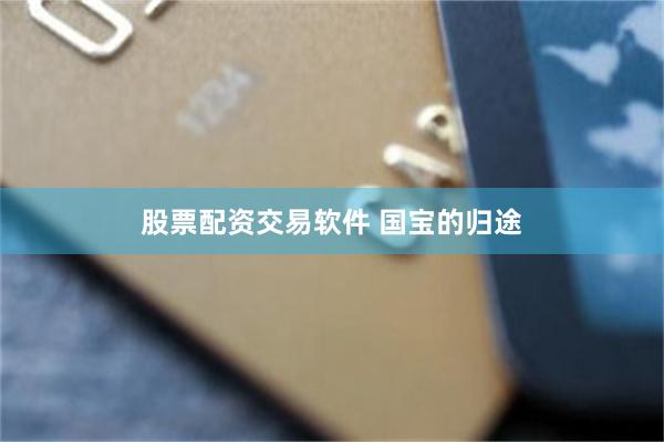 股票配资交易软件 国宝的归途