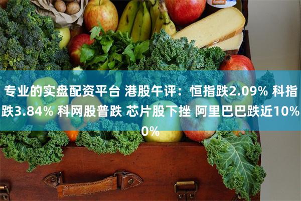 专业的实盘配资平台 港股午评：恒指跌2.09% 科指跌3.84% 科网股普跌 芯片股下挫 阿里巴巴跌近10%