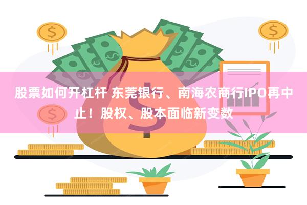 股票如何开杠杆 东莞银行、南海农商行IPO再中止！股权、股本面临新变数