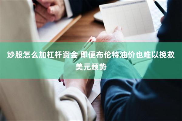 炒股怎么加杠杆资金 即便布伦特油价也难以挽救美元颓势